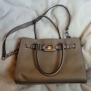 Michael kors Hamilton satchel tote in grey leather